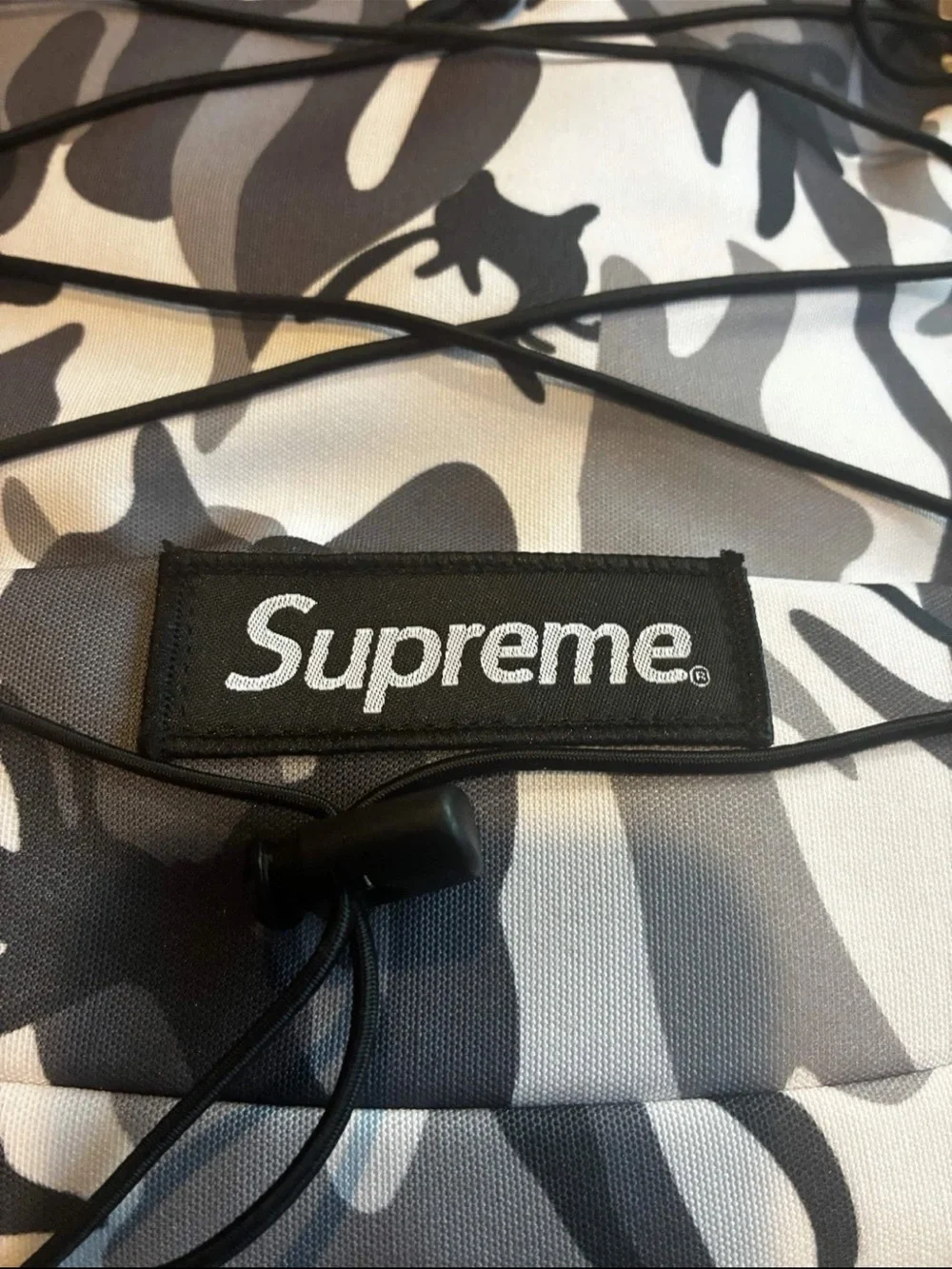 Supreme Black White Camo Backpack